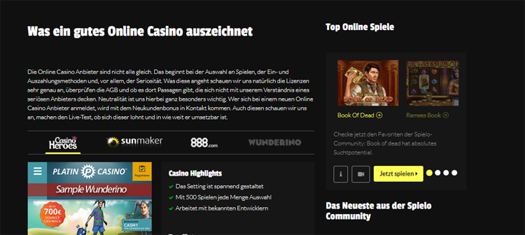 Informationsseiten für jeden User
